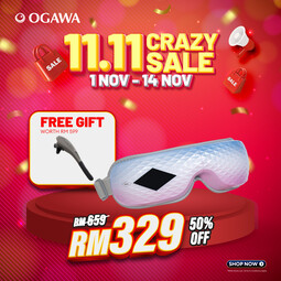 [Apply Code: 6TT31] OGAWA Smart Eye Massager (Aurora Breeze)*